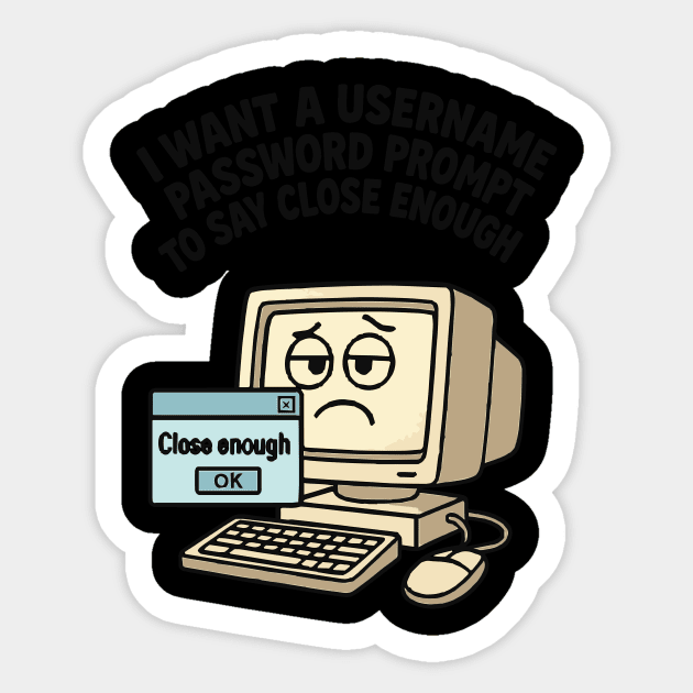 Funny Computer quote Sticker by Marketing's Store